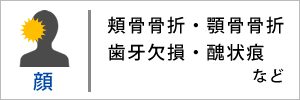 顔の怪我の解決実績